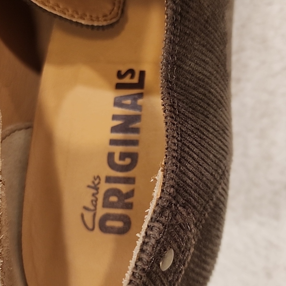 Clarks Women's Dark Brown Corduroy Wedges Sz.10 - So Comfy - Pre-loved - Picture 2 of 6